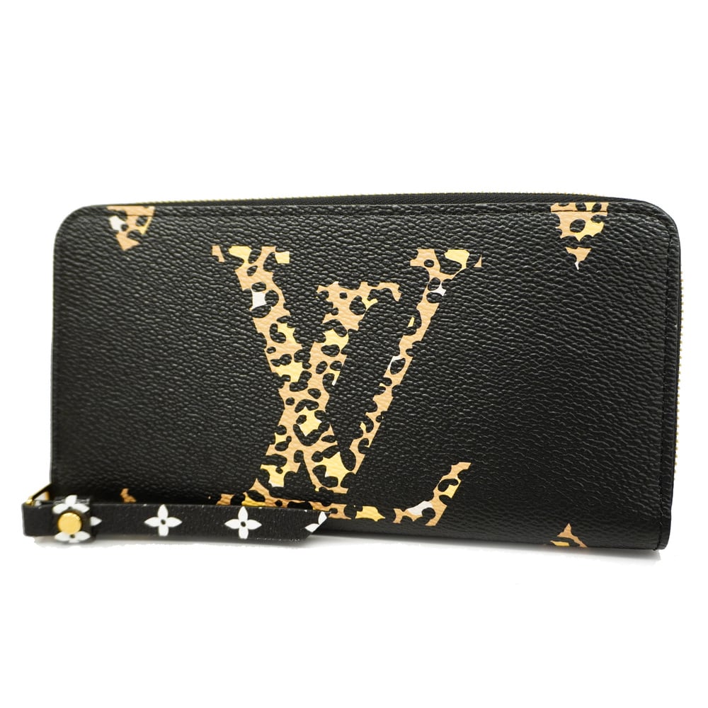 Auth Louis Vuitton Monogram Jungle Zippy Wallet M44744 Long Wallet