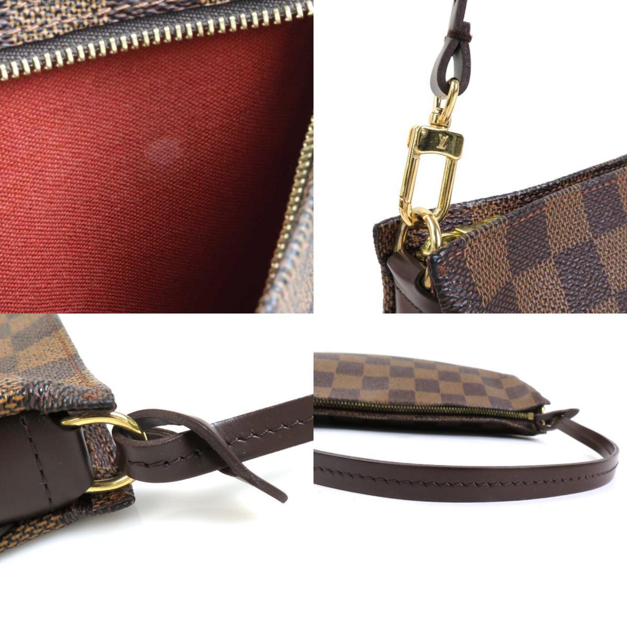 LOUIS VUITTON Handbag Accessory Pouch Damier Navona Canvas Brown Women's N51983