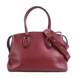 Tod's TOD’S Handbag Shoulder Bag Leather Red x Brown Ladies