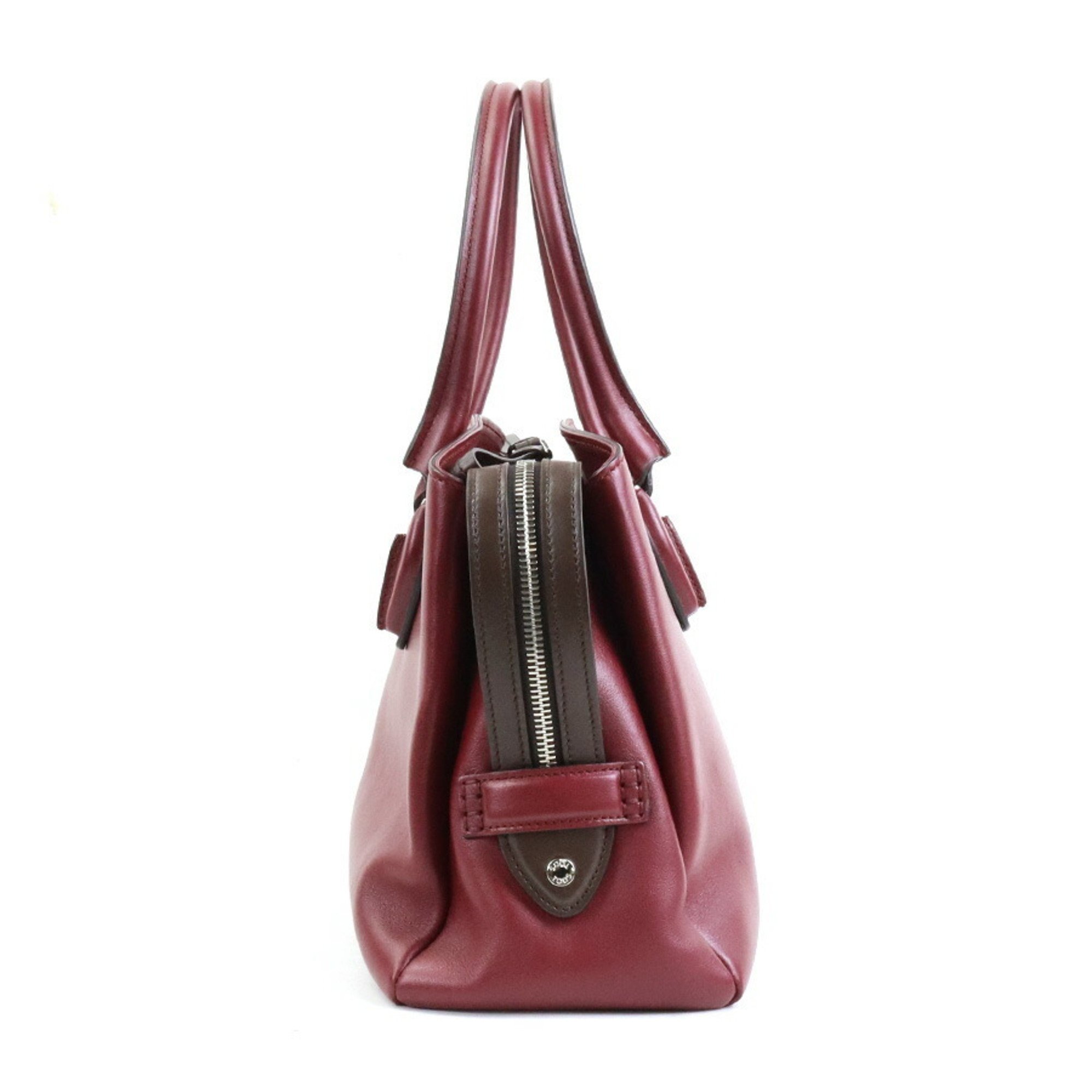 Tod's TOD’S Handbag Shoulder Bag Leather Red x Brown Ladies