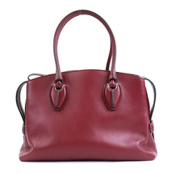 Tod's TOD’S Handbag Shoulder Bag Leather Red x Brown Ladies