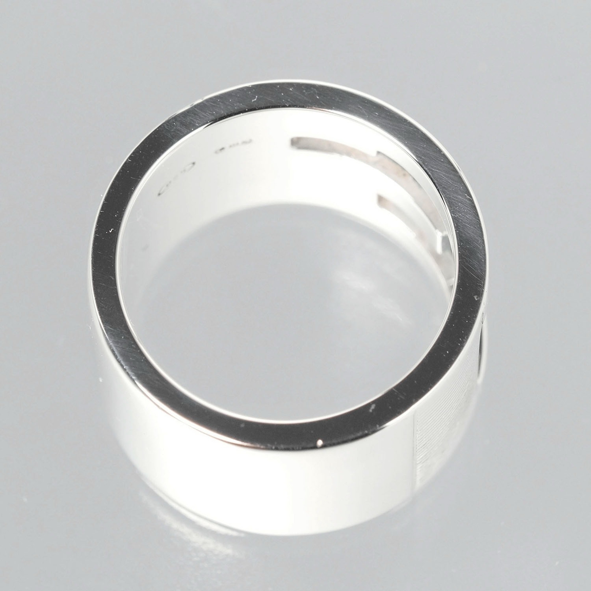 GUCCI G Logo Branded 9.5 Ring Silver 925