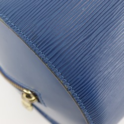 LOUIS VUITTON Soufflot Handbag M52225 Epi Leather Toledo Blue Made in France 1995 MI1915 Zipper Women's