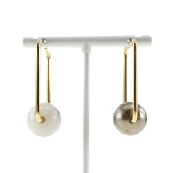 CELINE square hoop earrings gold plated made in Italy ladies