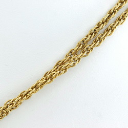 CHANEL Loupe Necklace Double Chain Vintage Gold Plated Made in France Ladies