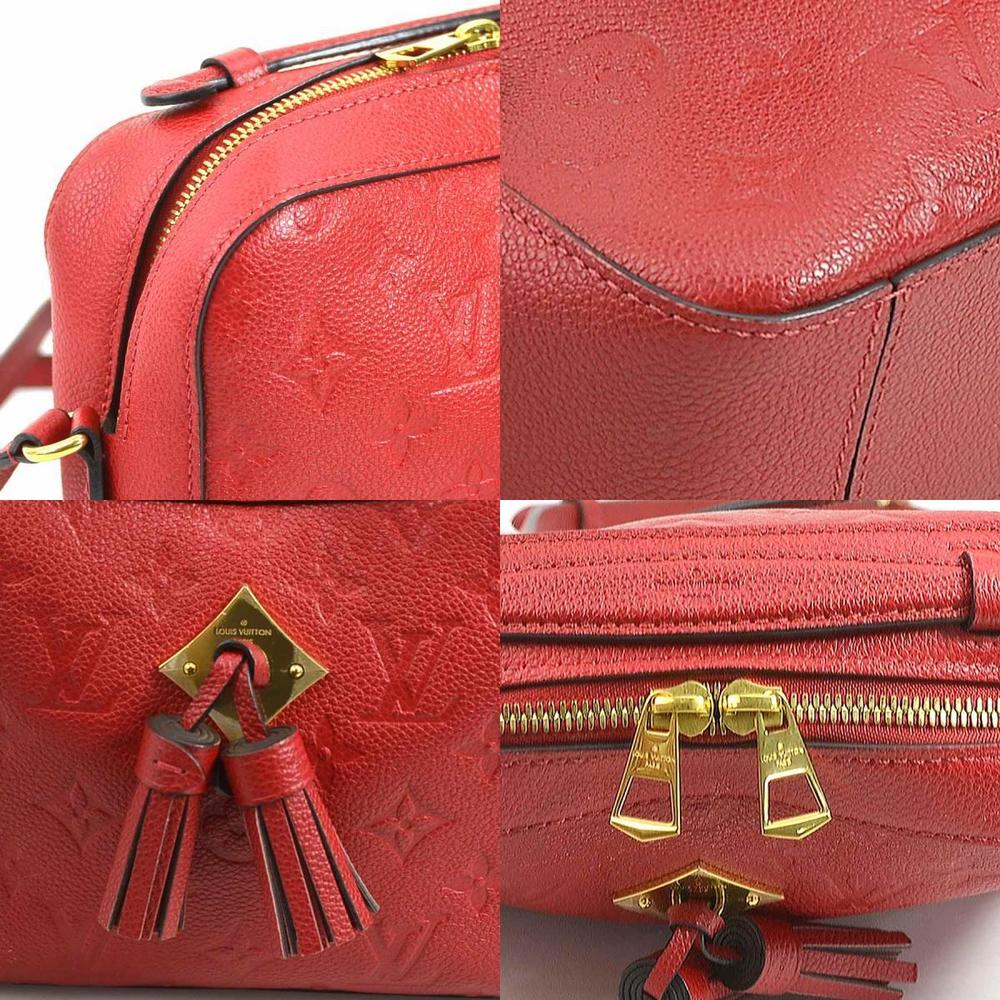 LOUIS VUITTON Crossbody Shoulder Bag Handbag Monogram Emprene Saintonge Red  Gold Women's M44606