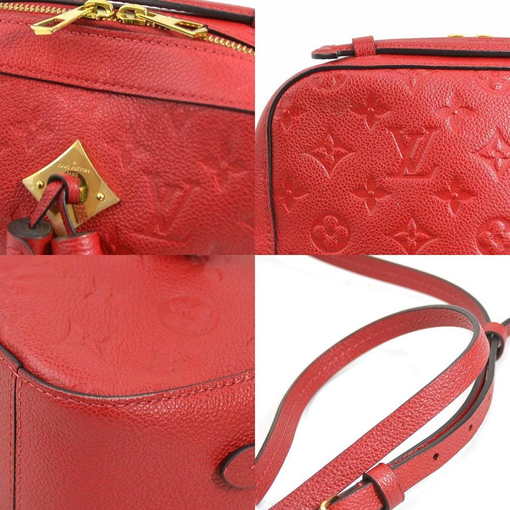 LOUIS VUITTON Crossbody Shoulder Bag Handbag Monogram Emprene Saintonge Red  Gold Women's M44606