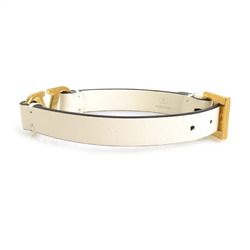 Valentino Garavani Bracelet Leather/Metal White Beige/Gold Women's