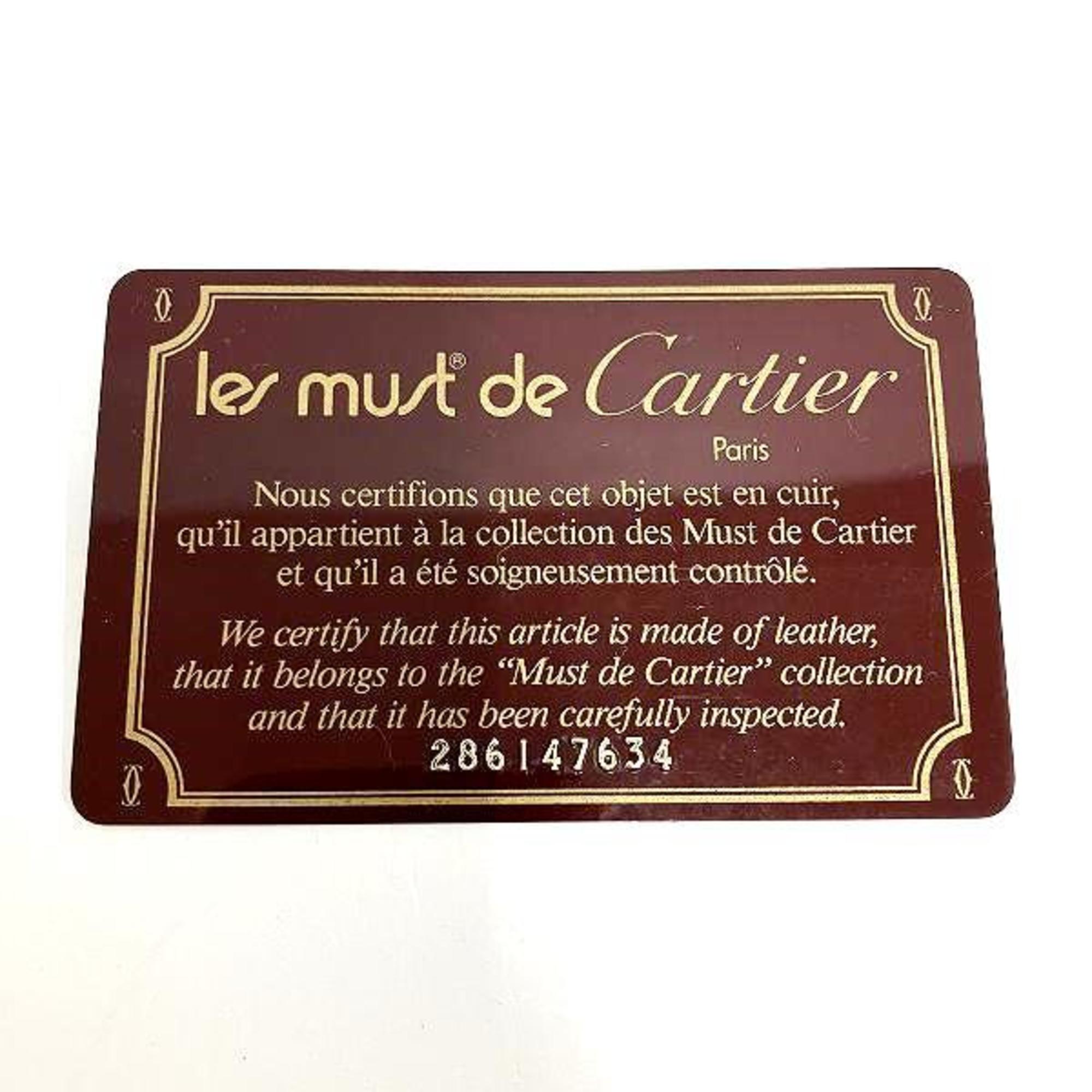 Cartier Mustline Bordeaux Bifold Wallet Unisex