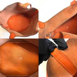 Hermes Picotan Lock MM Orange Handbag Taurillon Clemence HERMES