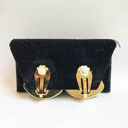Hermes Earrings Enamel Metal Cloisonné Gold HERMES