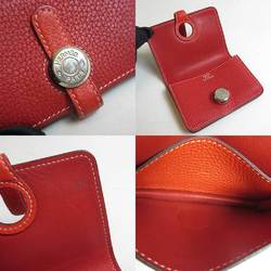 Hermes Accessories Dogon Card Case Business Red HERMES