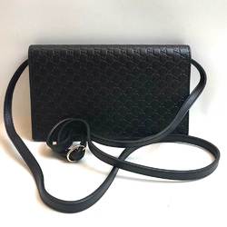 Gucci long wallet micro Guccisima striped leather black 466507 GUCCI