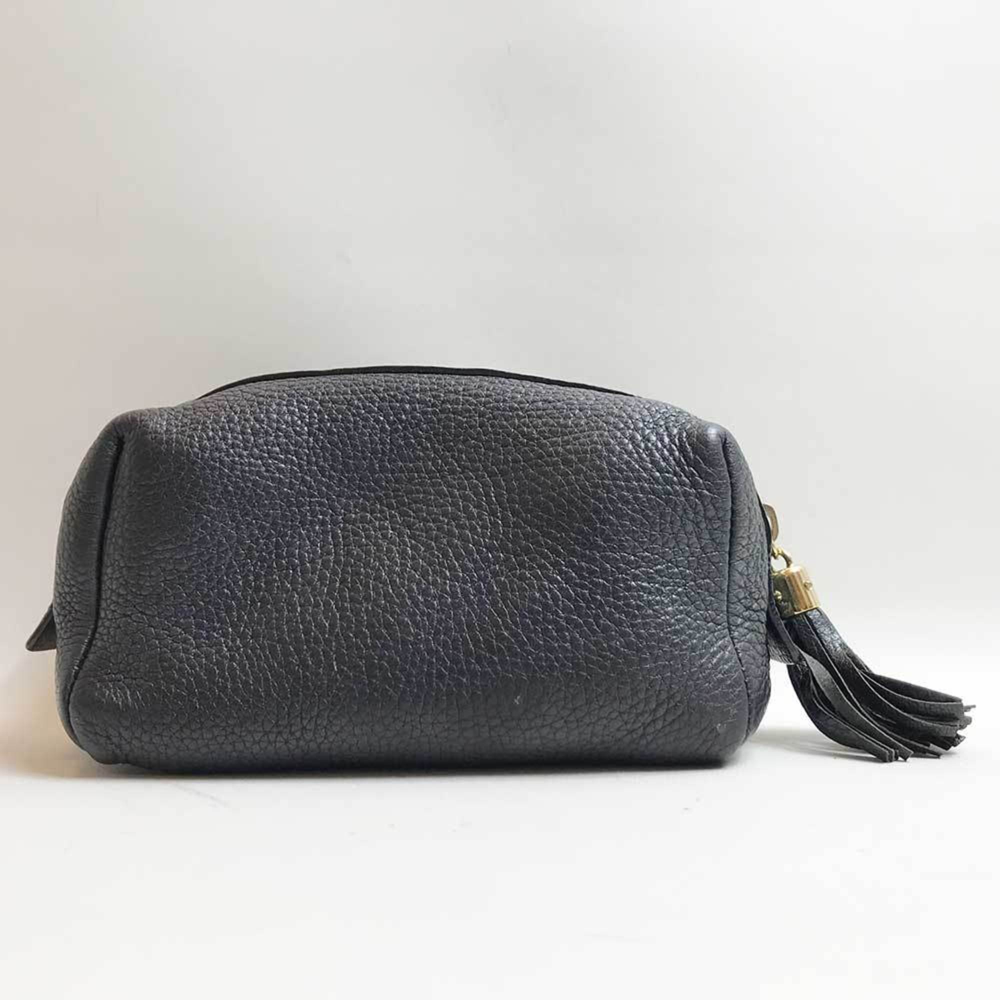 Gucci Pouch Soho Leather Black 308636 GUCCI