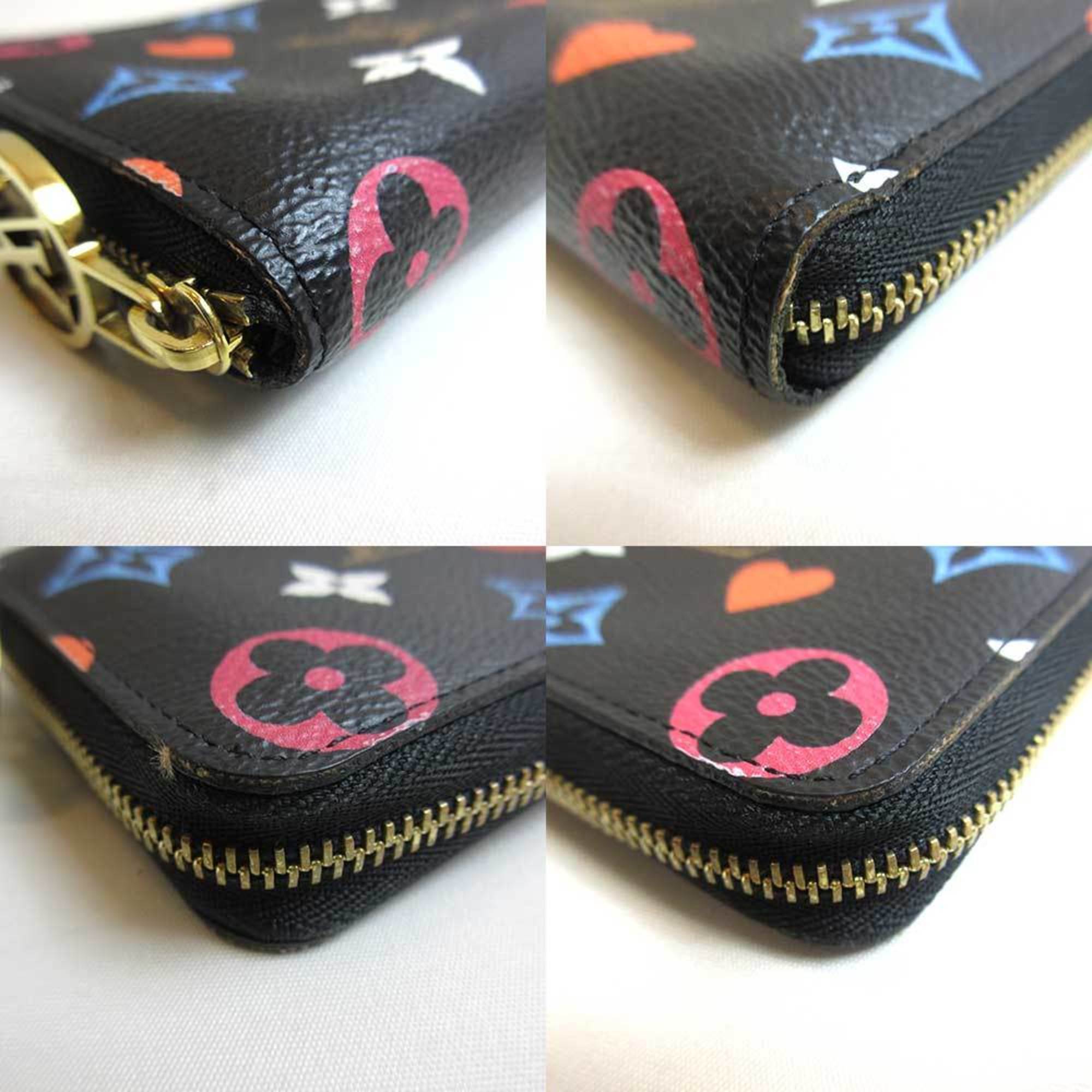 Louis Vuitton Wallet Monogram Multicolor Zippy Coin Purse Case M80305 Black Game On LOUIS VUITTON