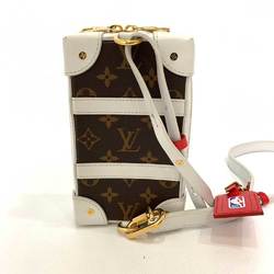 Louis Vuitton Bag Soft Trunk Phone Box Brown x White Shoulder Case NBA Collaboration Men's Monogram M80102 LOUISVUITTON