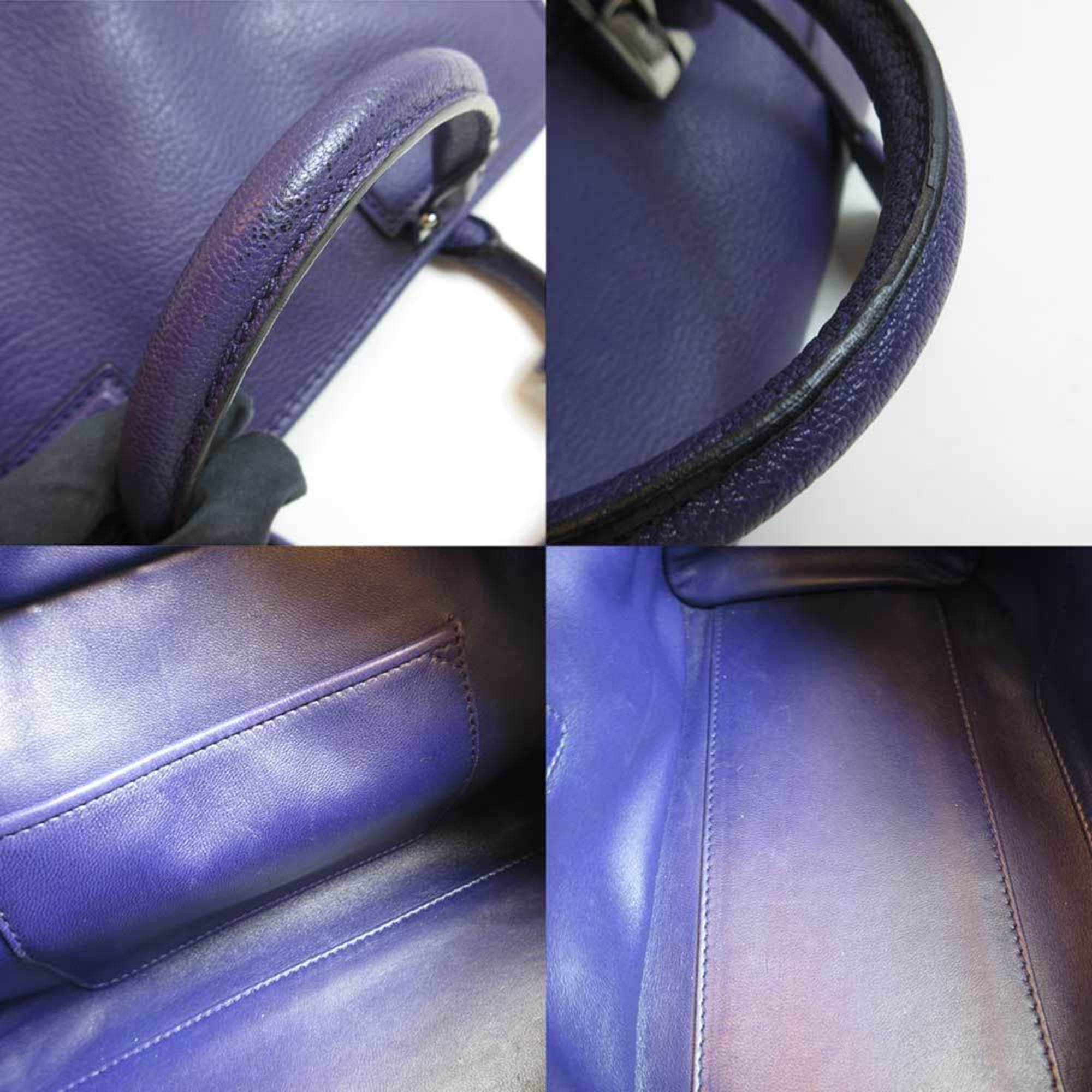 LOEWE Amazona 28 Handbag Purple Leather
