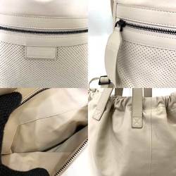 Bottega Veneta Bag Leggero Backpack Rucksack Ivory White Punching Type Flat Ladies Men's Leather 567222 BOTTEGAVENETA
