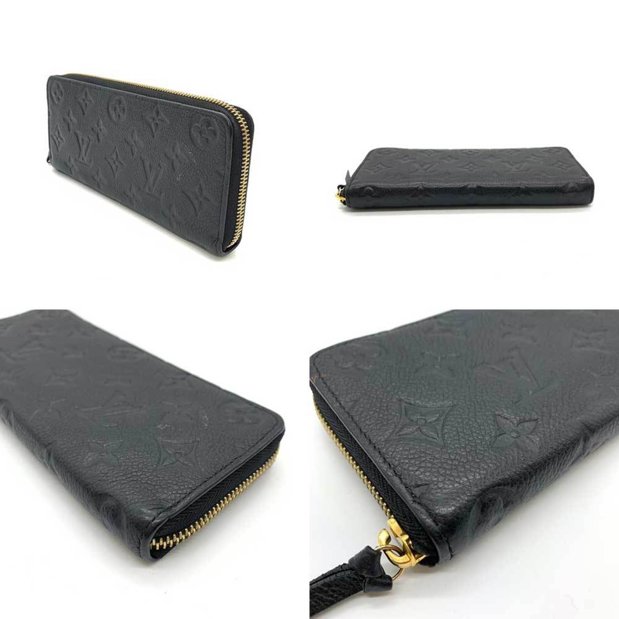 Louis Vuitton Wallet Portefeuille Clemence Noir Black Long Round Zip Ladies Monogram Empreinte Leather M60171 LOUISVUITTON