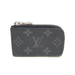 Louis Vuitton Wallet Porte Monédeur Black x Gray Coin Case Purse L-shaped Men's Monogram Eclipse PVC Leather M63536 LOUISVUITTON