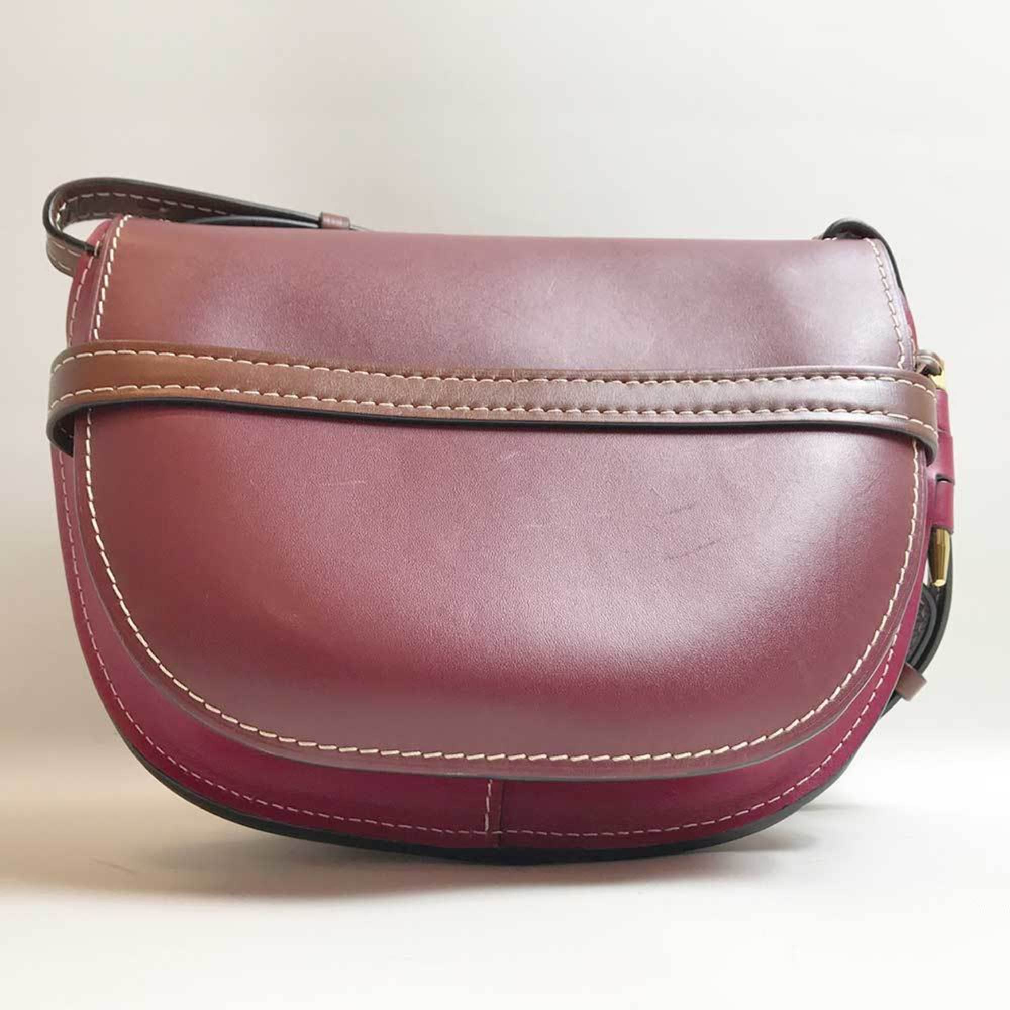 LOEWE Shoulder Bag Gate Dual Leather Bordeaux