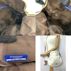 Burberry Bag Shoulder White Pochette Gourd Plate Horse Motif Blue Label Ladies Leather BURBERRY