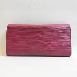 LOUIS VUITTON Louis Vuitton Portefeuille Sarah Bifold Wallet M60580 Epi  Leather Fuchsia Red Purple Long