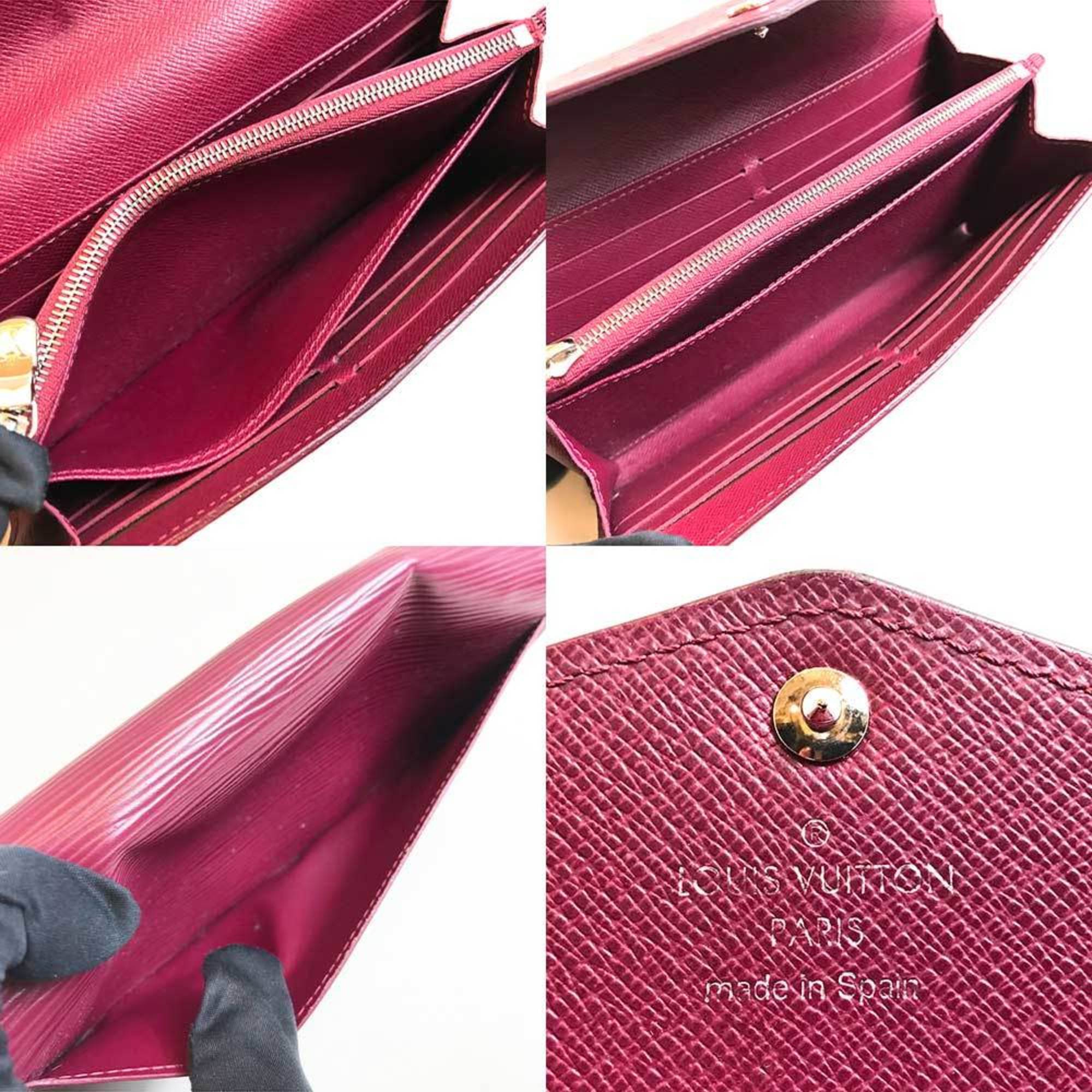 Louis Vuitton Epi Portefeuille Sarah Long Wallet Fuchsia Red M60580 LOUISVUITTON