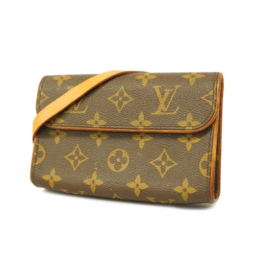 Auth Louis Vuitton Monogram Pochette Florantine M51855