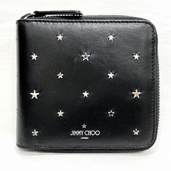 Jimmy Choo LAWRENCE YSN Star Studs Round Zipper Wallet Bifold Women's