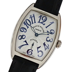 Franck Muller FRANCK MULLER Tonneau Curvex Sunset 7500 S6 Watch Boys Manual Winding 750WG Leather Polished