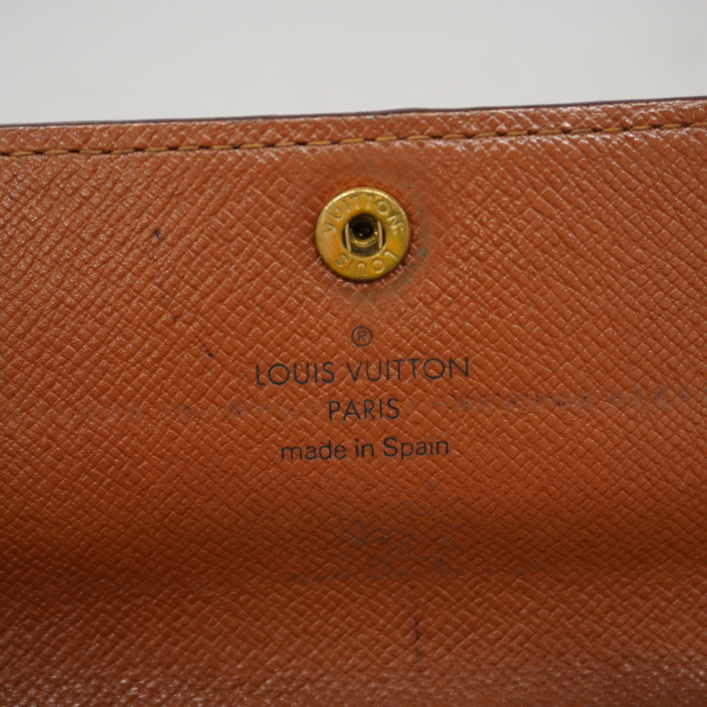 Auth Louis Vuitton Monogram Porto Mone Credit M61725 Unisex Long Wallet