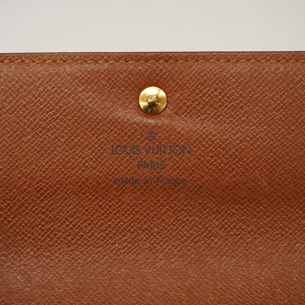 Auth Louis Vuitton Monogram Porto Tresor Etuy Papier M61202 Men,Women,Unisex  Wallet (tri-fold)