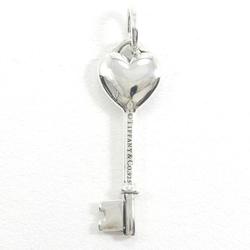 Tiffany Heart Key Silver Pendant Top Enamel Total Weight Approx. 2.1g Jewelry
