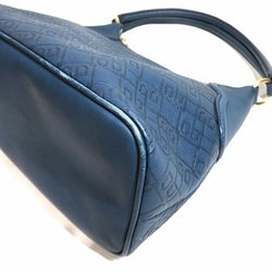 Bally Navy Quilted Leather Bag Handbag Women's