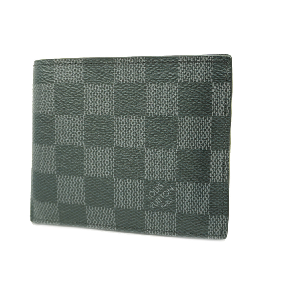 Auth Louis Vuitton Damier Graphite Portofeuil Marco NM N63336 Men's Wallet
