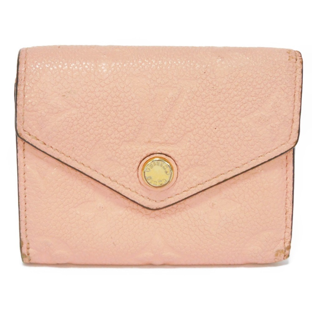 LOUIS VUITTON Trifold Wallet Portefeuille Zoe Snap Button Pink Bifold  Monogram Empreinte Rose Poudre M62936 Women's Billfold