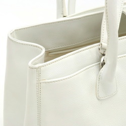 CHANEL Executive Line Coco Mark Tote Bag Handbag Shoulder White Pouch Missing A15206