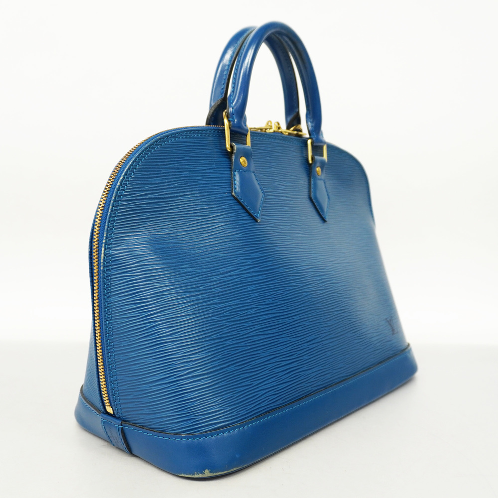 Auth Louis Vuitton Epi Alma M52145 Women's Handbag Toledo Blue