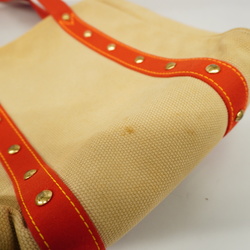 Authentic Louis Vuitton Antigua Cabas MM Tote Bag Beige Red M40035