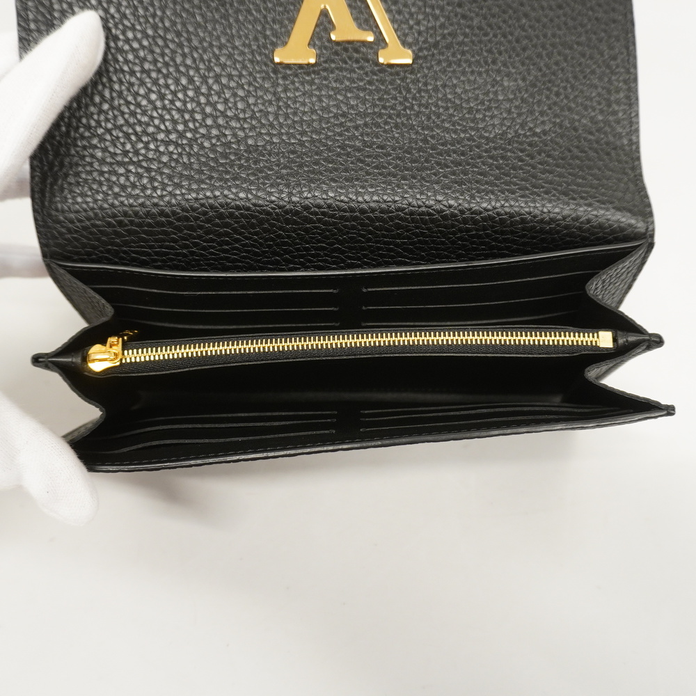 Louis Vuitton Wallet Portofeuil Capsine Noir Black Long Folded
