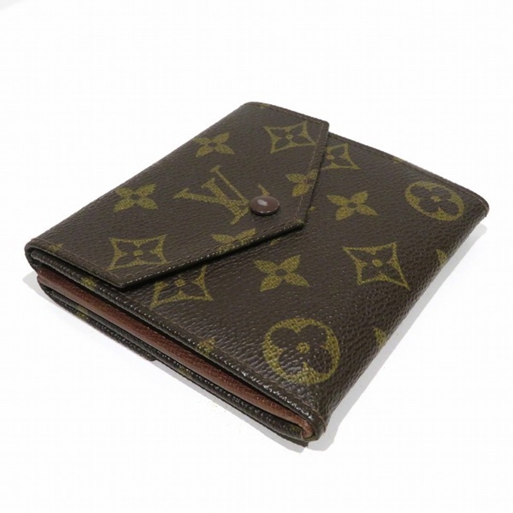 LOUIS VUITTON Tri-fold wallet M61660 Portonet Bie Cult Credit Monogram  canvas Brown Women Used