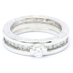 Bvlgari B.Zero1 Solitaire Half Diamond Ring White Gold (18K) Fashion Diamond Band Ring Carat/0.3 Silver