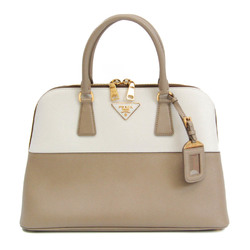 Prada BL836T Women's Saffiano Lux Handbag Beige,Off-white