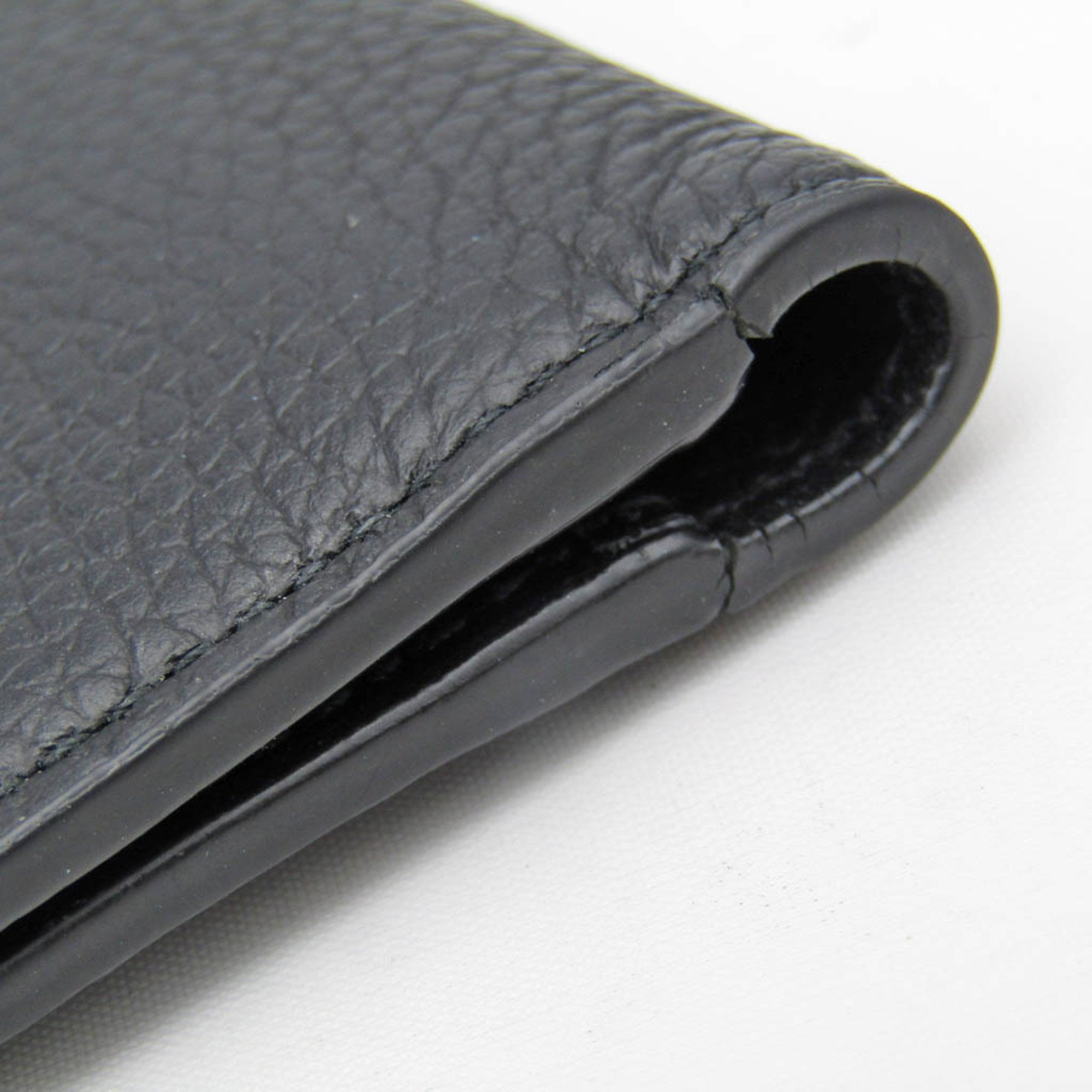 Christian Dior Leather Card Case Black