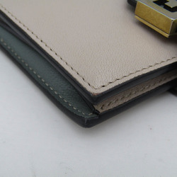 Givenchy Two Tone BB60EAB056 Women's Leather Wallet (bi-fold) Gray Beige,Light Green