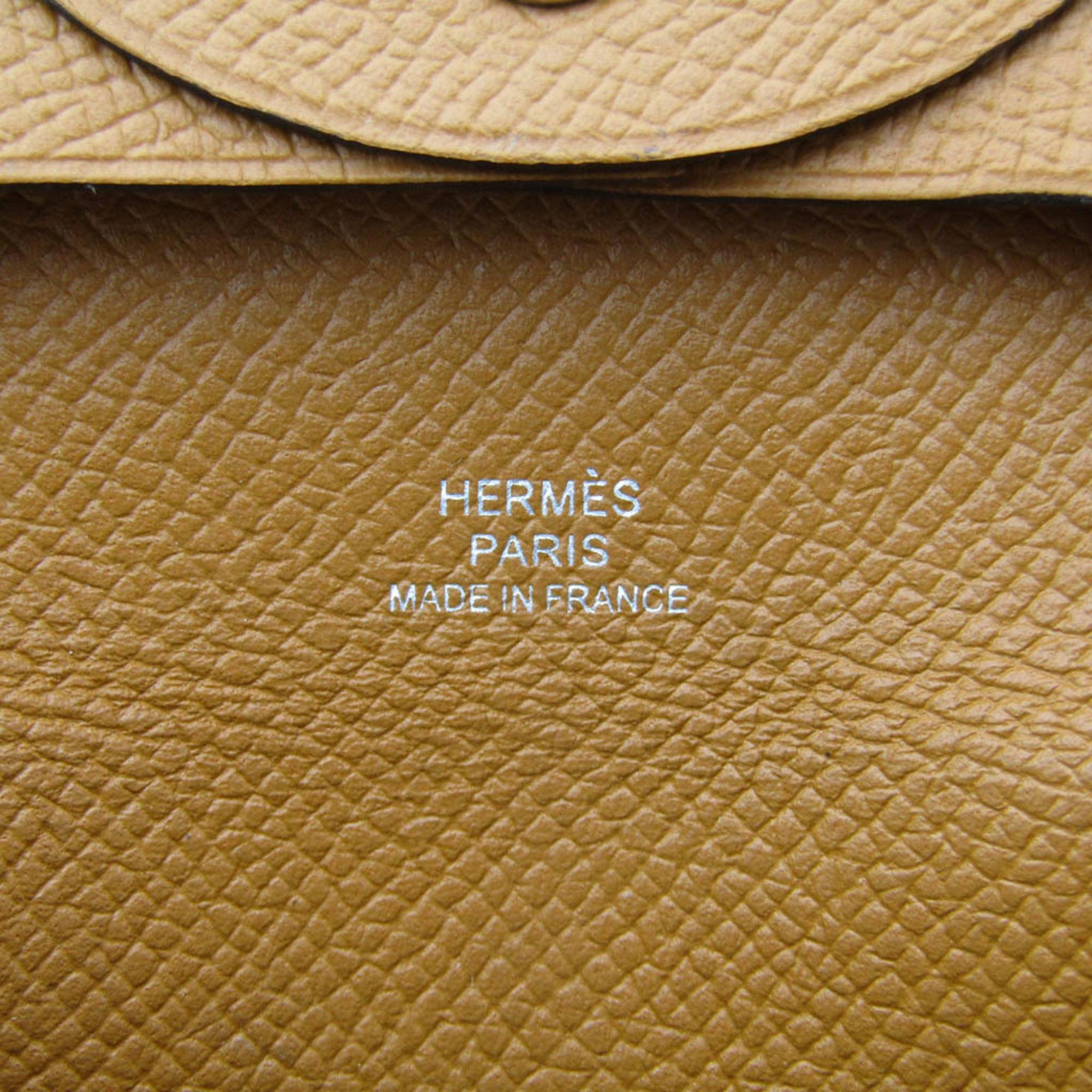 Hermes Bastia Women,Men Epsom Leather Coin Purse/coin Case Toffee