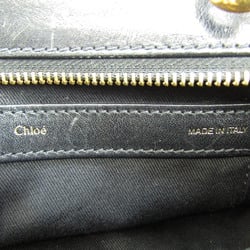 Chloé Alice Women's Leather Handbag,Shoulder Bag Black,Cream