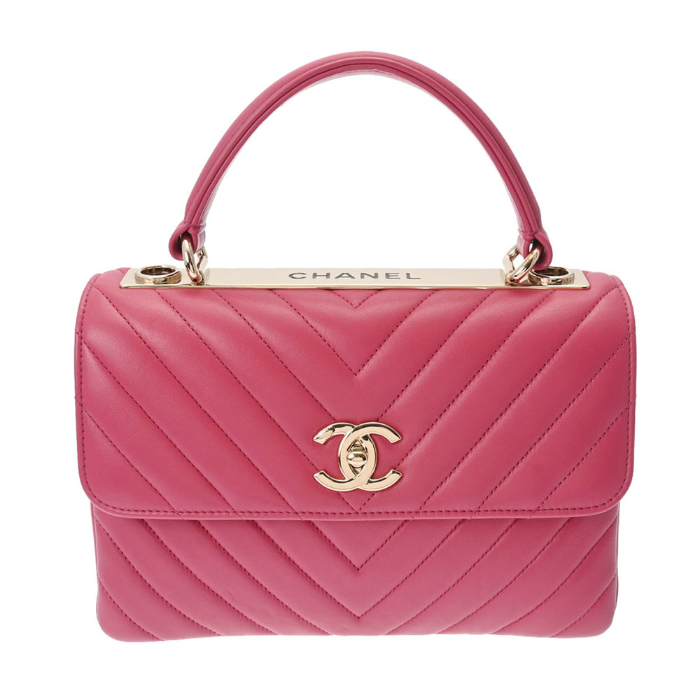 CHANEL V Stitch Flap Bag Pink Champagne A92236 Women's Lambskin