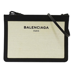 Balenciaga BALENCIAGA Bag Women's Shoulder Canvas Navy Pochette Kinari Black 339937